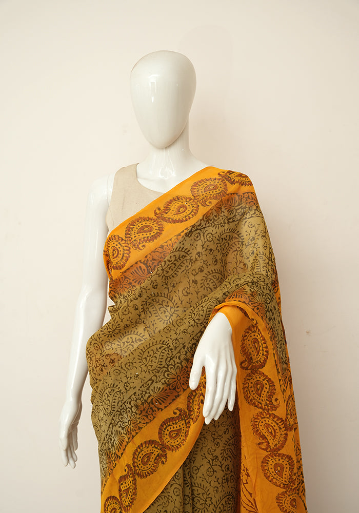 Light Brown stripped Organza saree Get Extra 10% Discount on All Prepa –  Dailybuyys