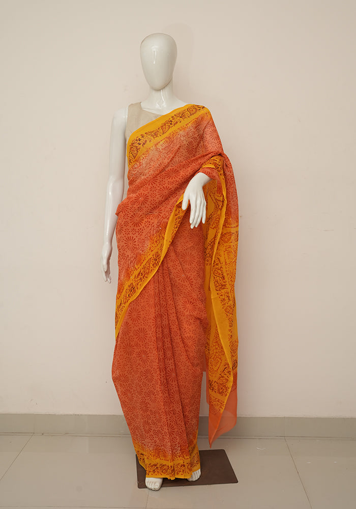 Buy Orange Colour Saree for Women Online from India's Luxury Designers 2024