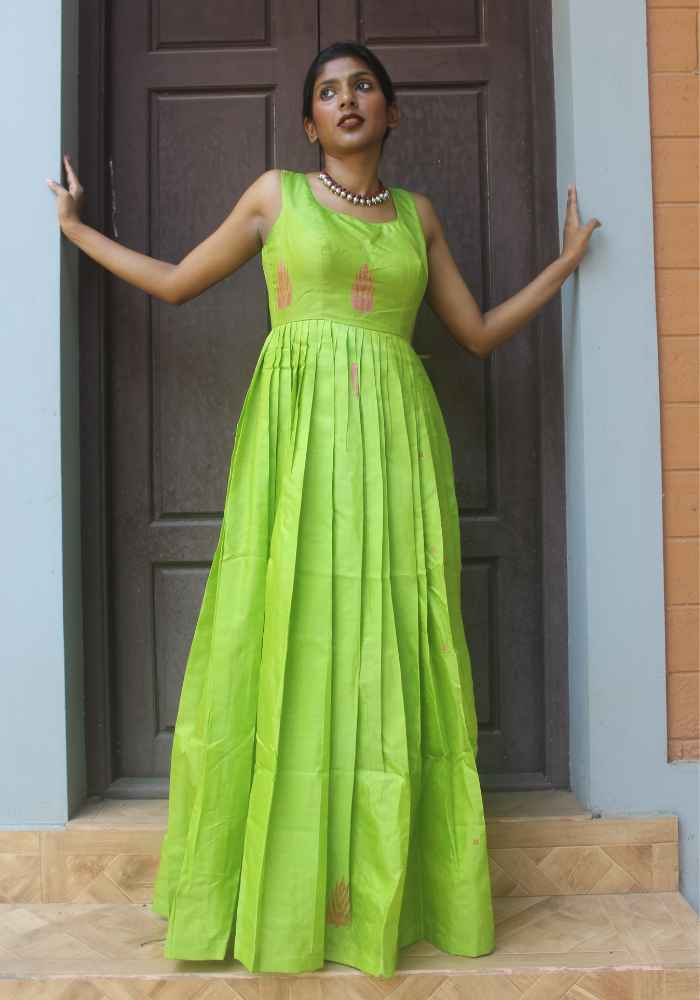 Dresses | Parrot Green Dress(women) | Freeup