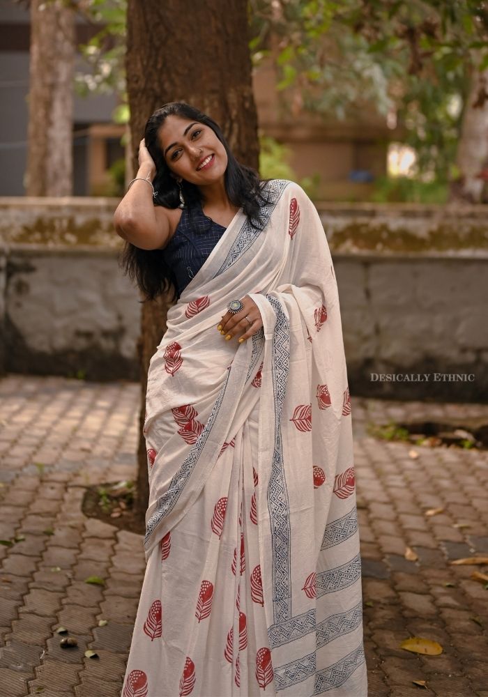 Ethnic cotton sarees best sale