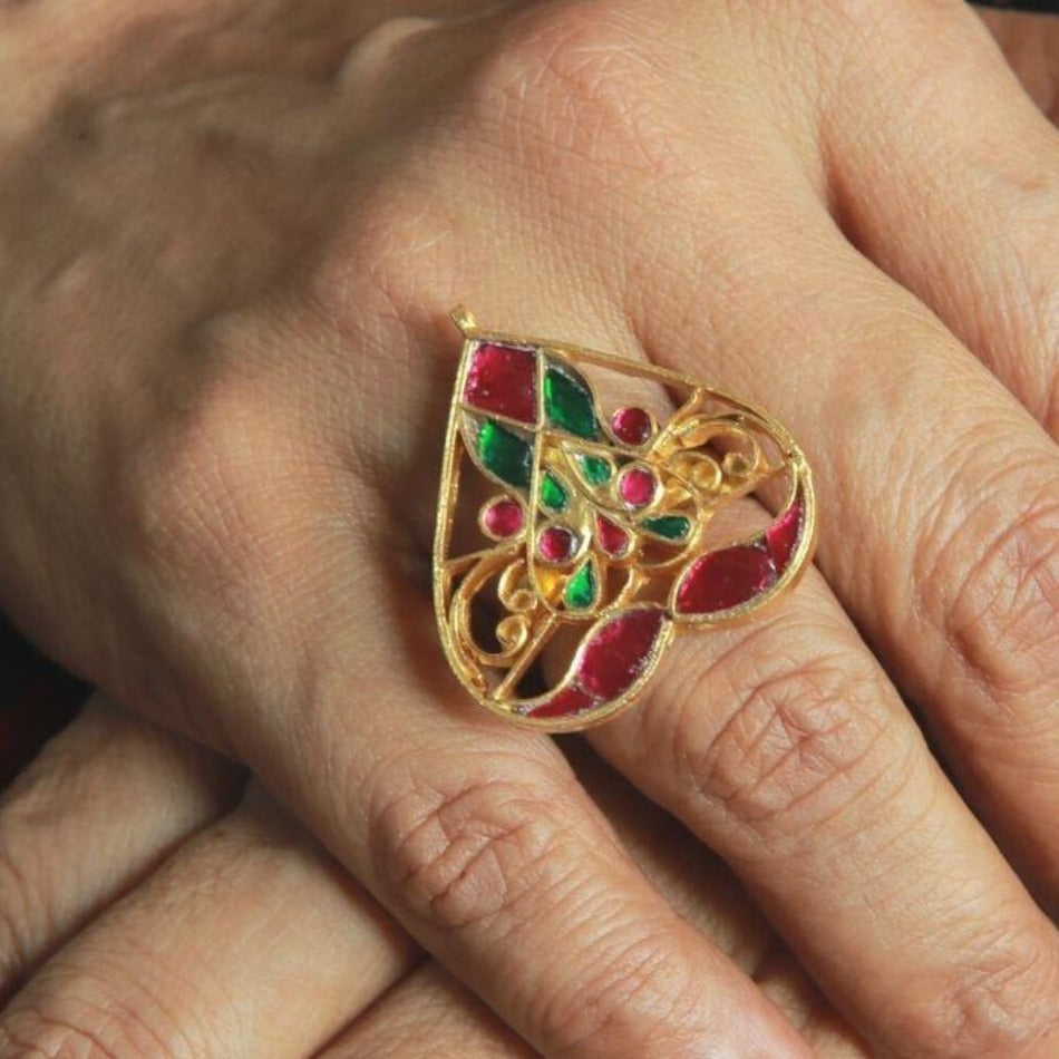 Gold Dipped Silver Adore Ring