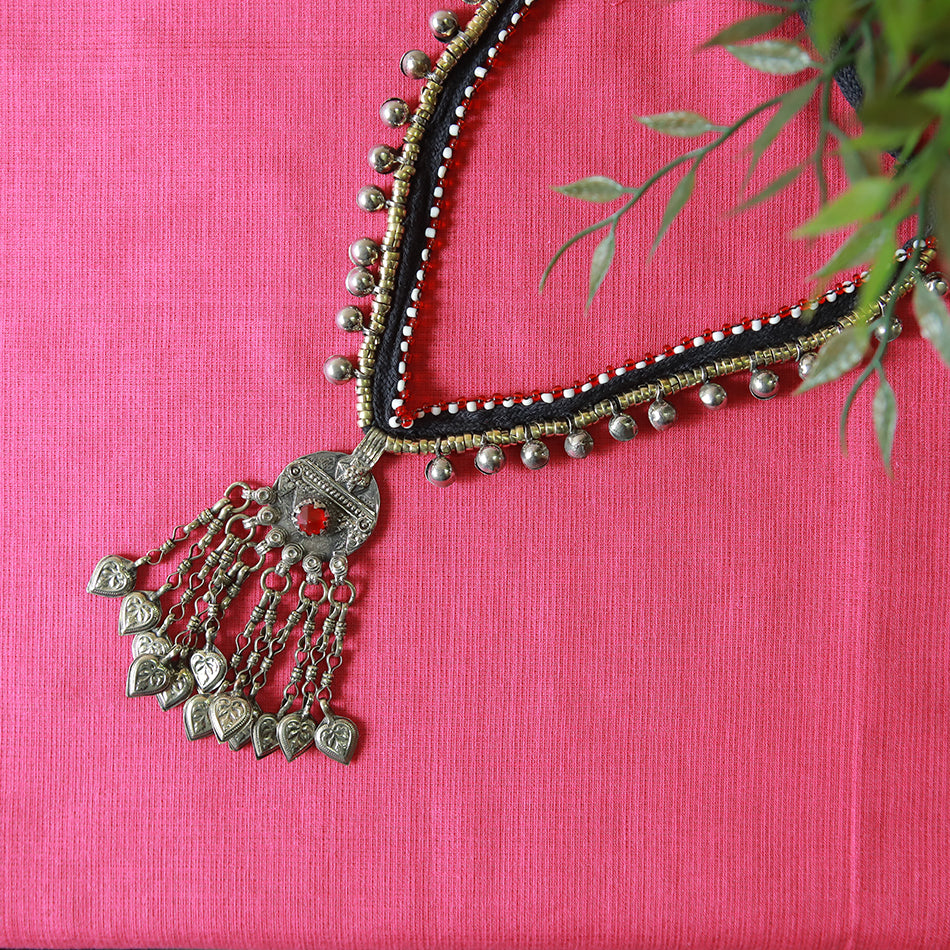 Vintage Kutchi Necklace with a Circular Pendant