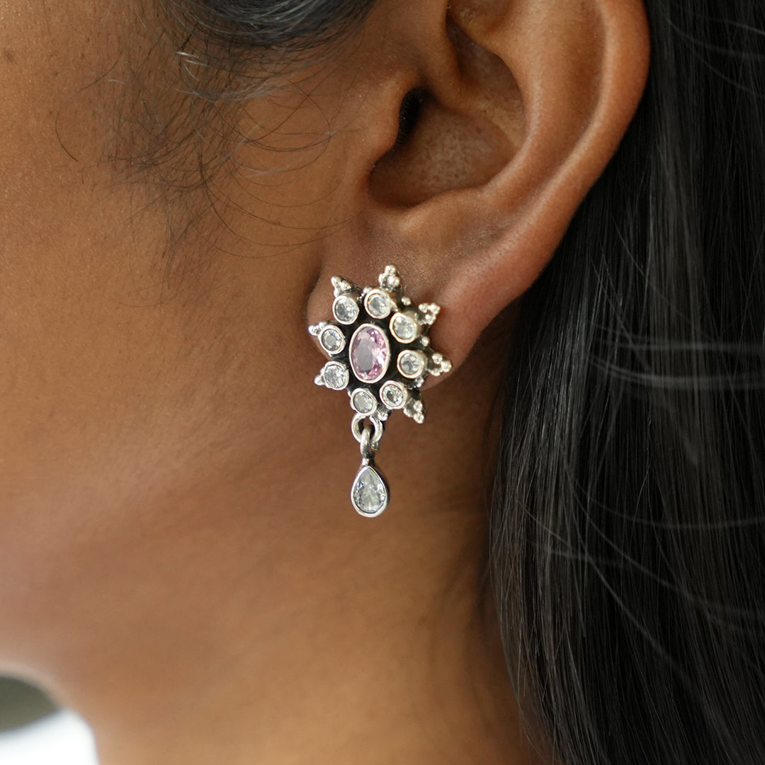 Light Pink Peacock Earrings | Winni.in