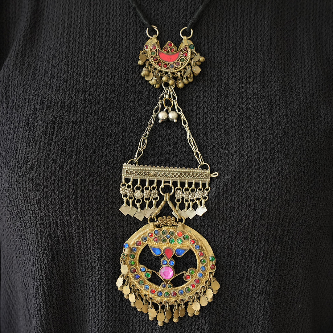 Antique Tribal Pendant with Black Thread